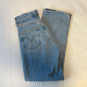 Levi’s Jean Ribcage Straight Ankle Light Wash